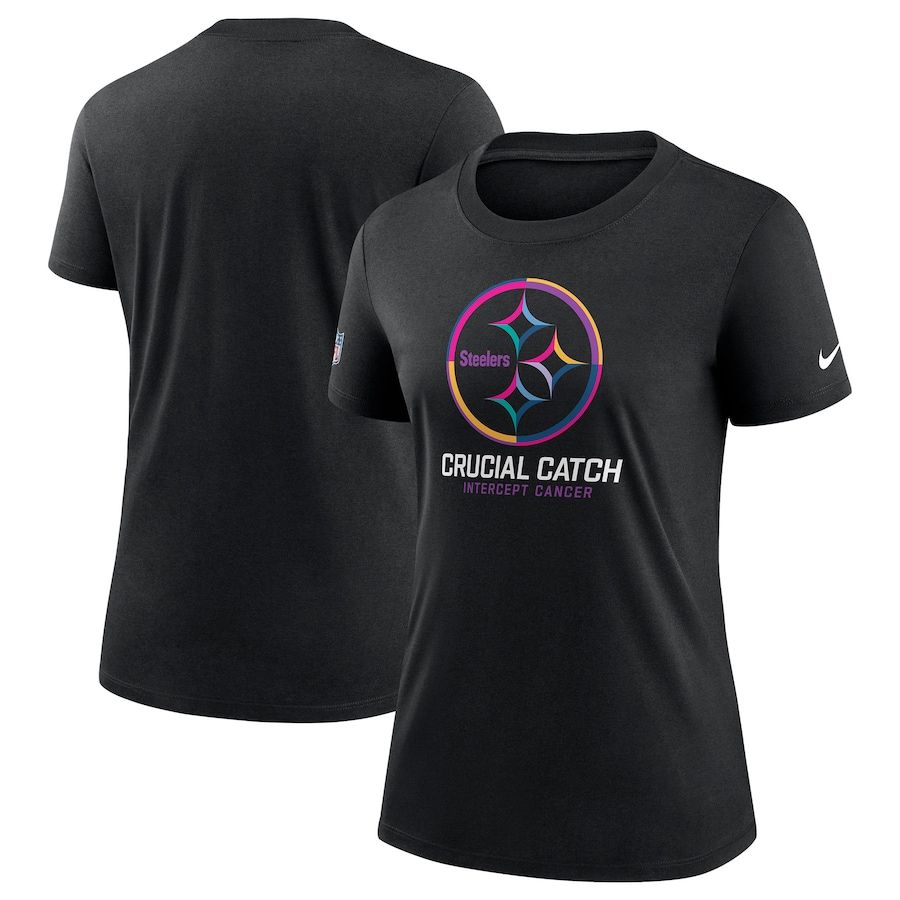 Women Pittsburgh Steelers 2024 Nike NFL black T shirts